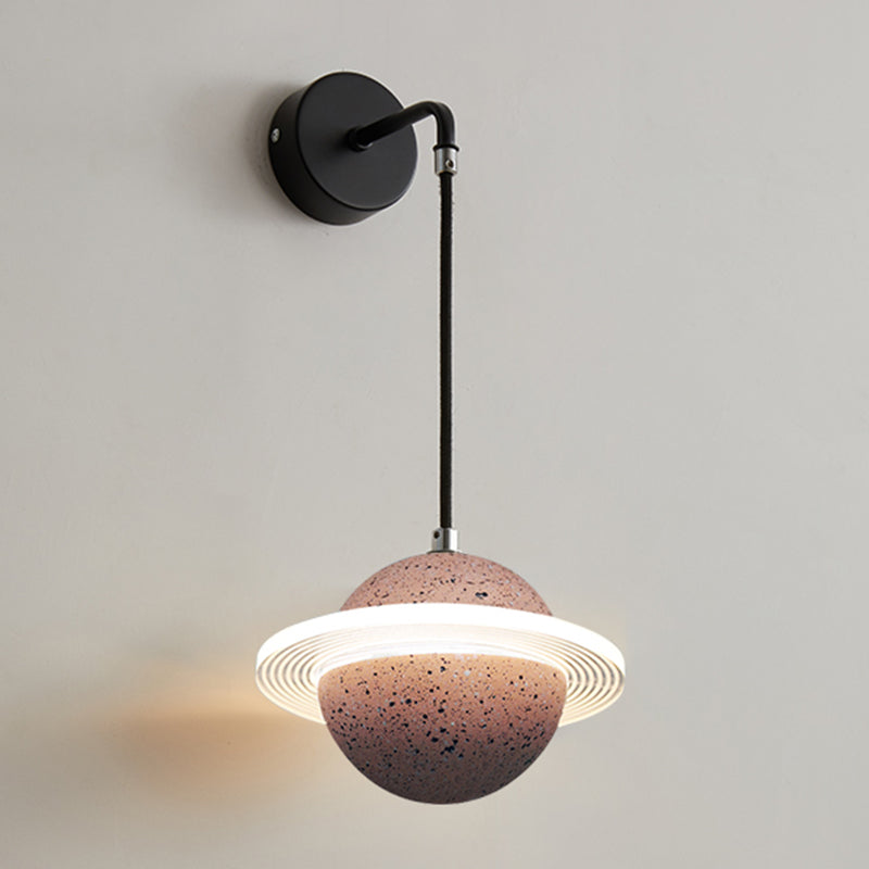 Zeitgenössische Wandleuchter moderner Zement Planet Boy Room Wandmontage Leuchte