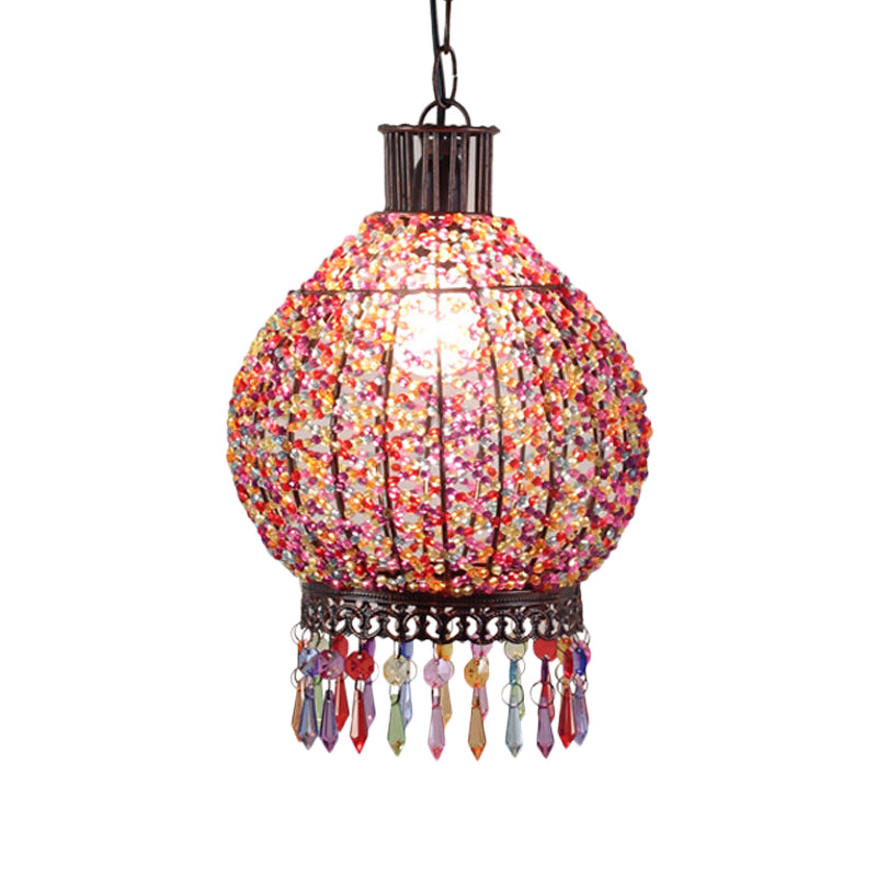 Bronze 1 lampe à suspension Lumière Bohemian Metal Lantern Pending Lightture pour le restaurant