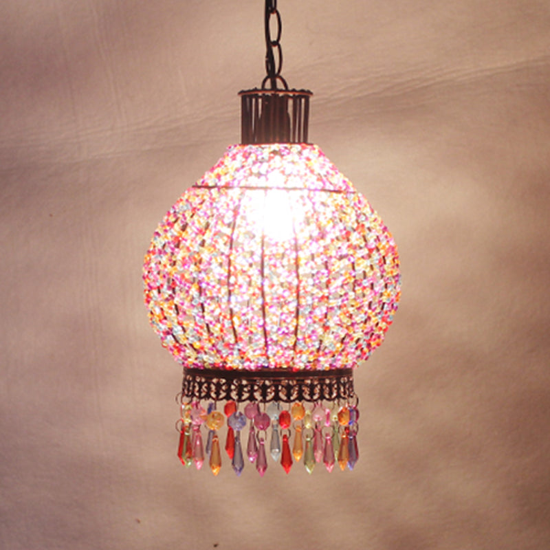 Bronze 1 lampe à suspension Lumière Bohemian Metal Lantern Pending Lightture pour le restaurant