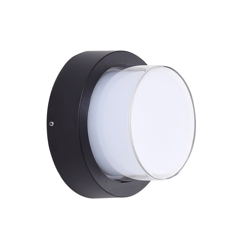 Traditional Flush Mount Lamp 1-Light Waterproof Flush Mount Light with White Glass Shade