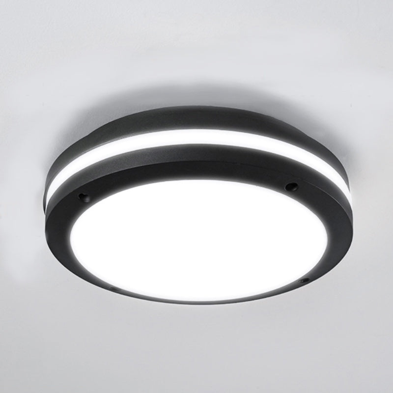Round Flush Mount Light Traditional Style Waterproof Flush Mount Light with Acrylic Shade