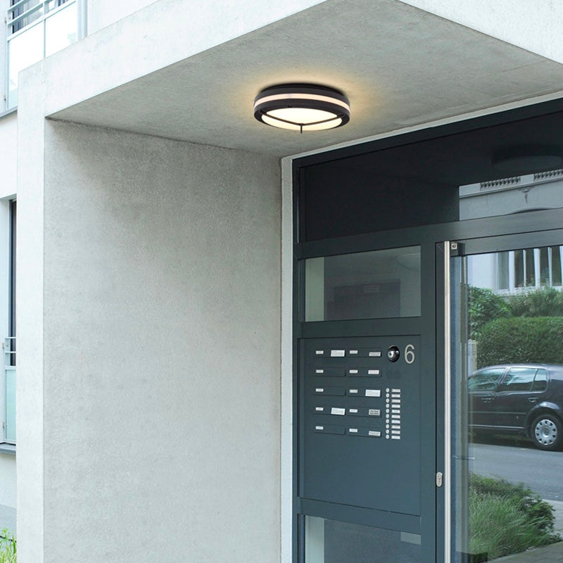 Round Flush Mount Light Traditional Style Waterproof Flush Mount Light with Acrylic Shade