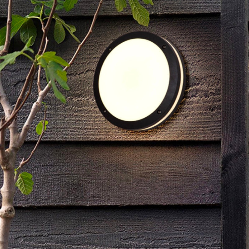 Round Flush Mount Light Traditional Style Waterproof Flush Mount Light with Acrylic Shade
