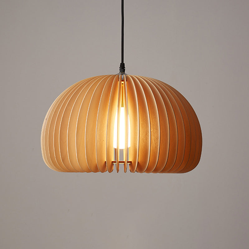 Lumo a sospensione a sospensione a 1 luci a forma moderna a forma di cupola lampada sospesa in legno
