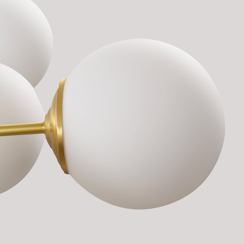 Moderne stijl Globe Glass Kroonluchter Licht Gold Metal Lighting Fecture voor woonkamer