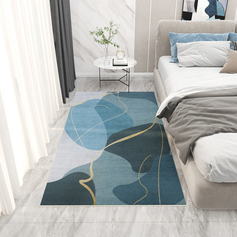 Black Modern Rug Blending Graphic Rug Non-Slip Backing Rug for Home Decoration