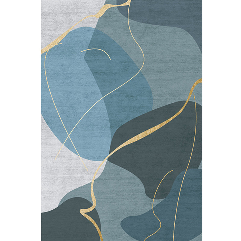 Black Modern Rug Blending Graphic Rug Non-Slip Backing Rug for Home Decoration