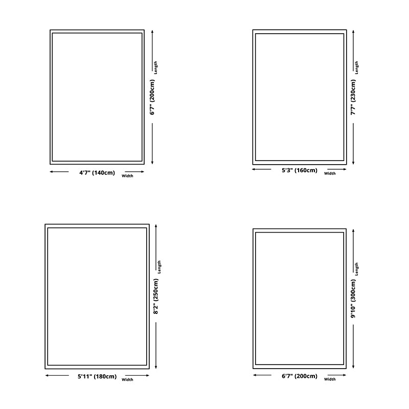 Black Modern Rug Blending Graphic Rug Non-Slip Backing Rug for Home Decoration