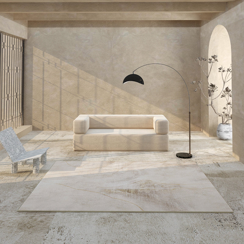 Grey Modern Rug Blending Graphic Rug Non-Slip Backing Rug for Drawing Room