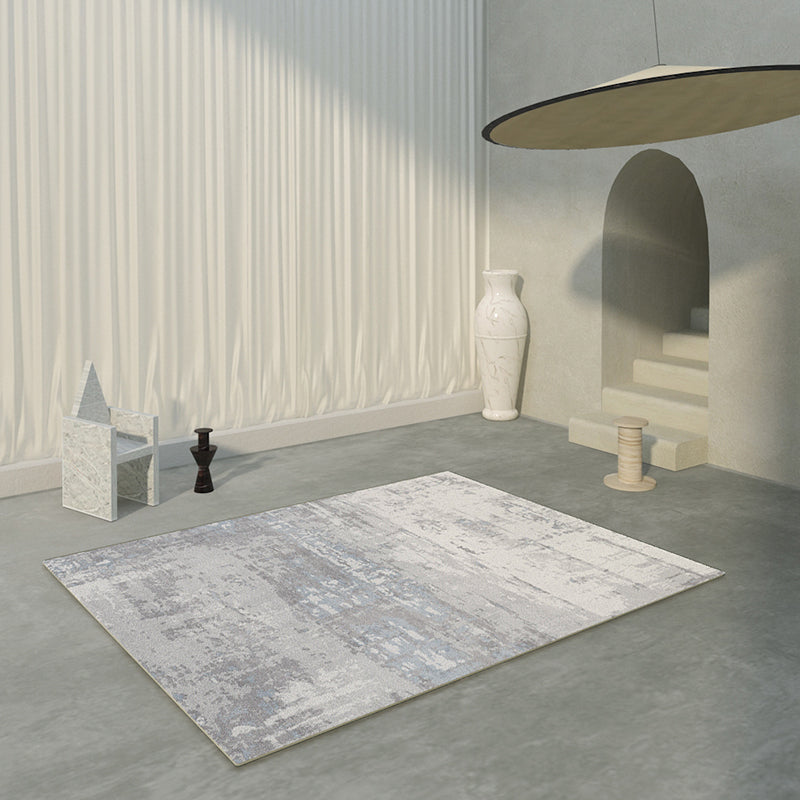 Grey Modern Rug Blending Graphic Rug Non-Slip Backing Rug for Drawing Room