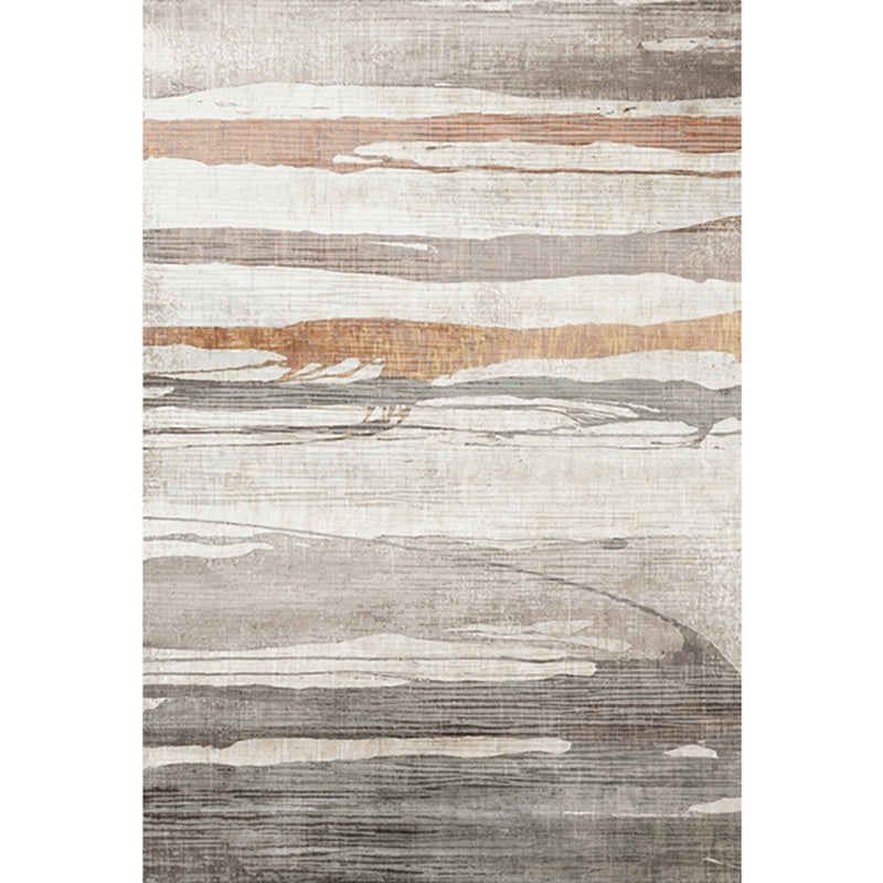 Grey Modern Rug Blending Graphic Rug Non-Slip Backing Rug for Drawing Room