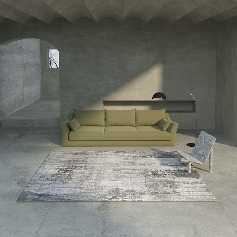 Grey Modern Rug Blending Graphic Rug Non-Slip Backing Rug for Drawing Room
