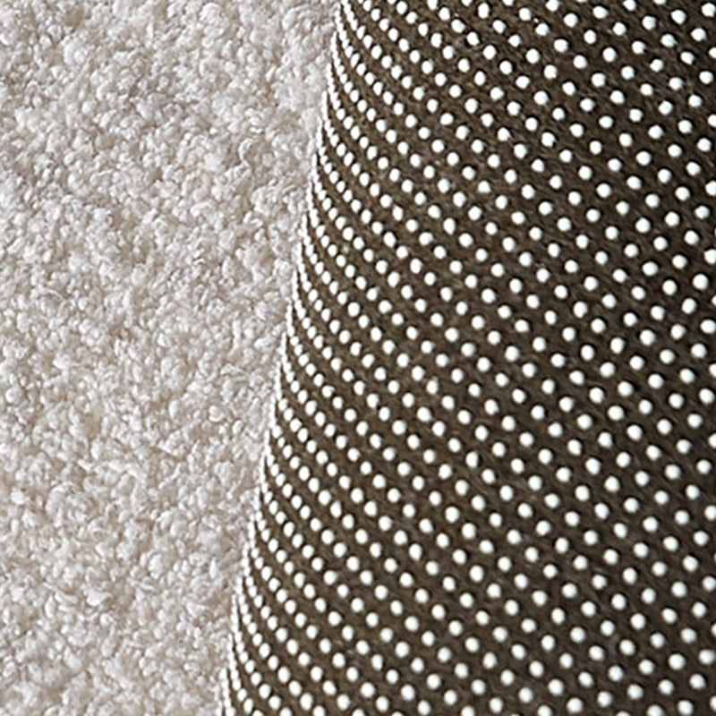 Chic White Area Rug Stripe Pattern Modern Area Carpet Polyester Non-Slip Backing Rug for Living Room