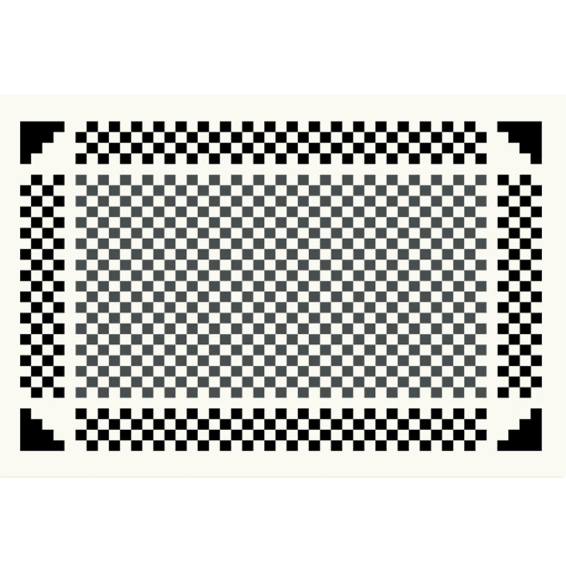 Brown Modern Carpet Plaid Pattern Polyester Area Rug Stain Resistant Rug for Home Decor