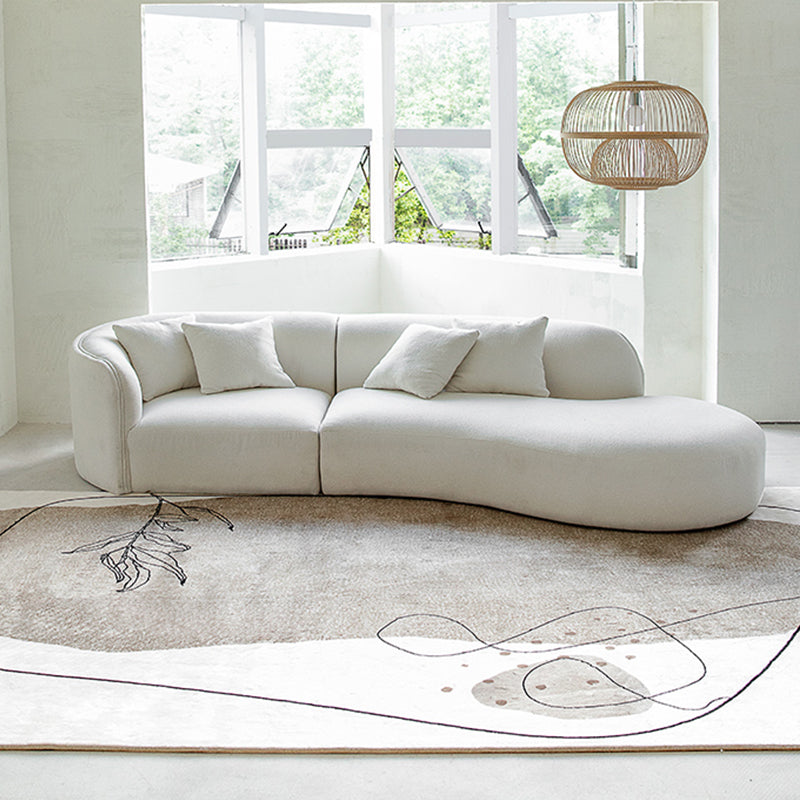 Lichtbruine modern tapijt mengen kleurstuk Tapijt niet-slip achterste tapijt voor woningdecoratie