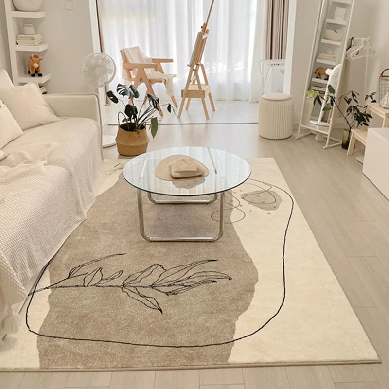 Lichtbruine modern tapijt mengen kleurstuk Tapijt niet-slip achterste tapijt voor woningdecoratie