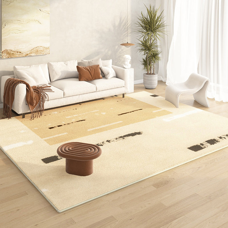 Green Modern Rug Polyester Color Lump Area Rug Non-Slip Backing Rug for Living Room