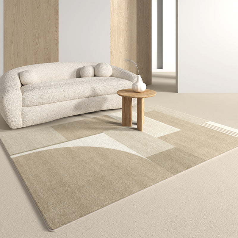 Simplicity Area Carpet Classical Indoor Rug Polyester Stain Resistant Area Rug for Living Room