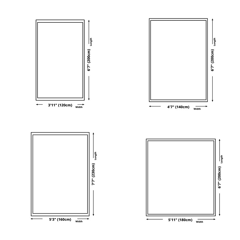 Simplicity Area Carpet Classical Indoor Rug Polyester Stain Resistant Area Rug for Living Room