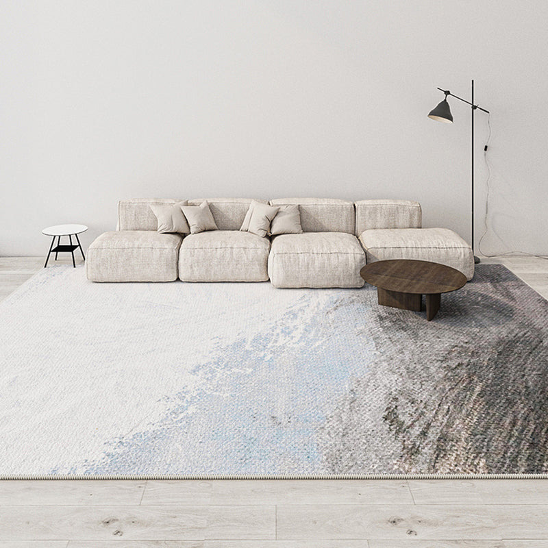 Light Gold Industrial Rug Polyester Graphic Rug Non-Slip Backing Rug for Living Room