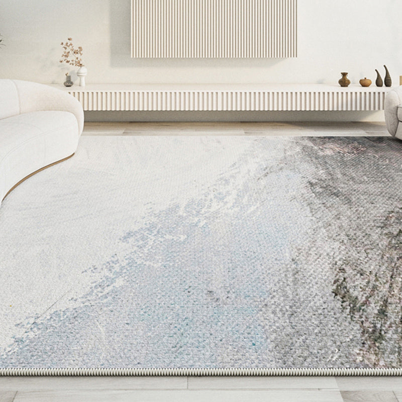 Light Gold Industrial Rug Polyester Graphic Rug Non-Slip Backing Rug for Living Room