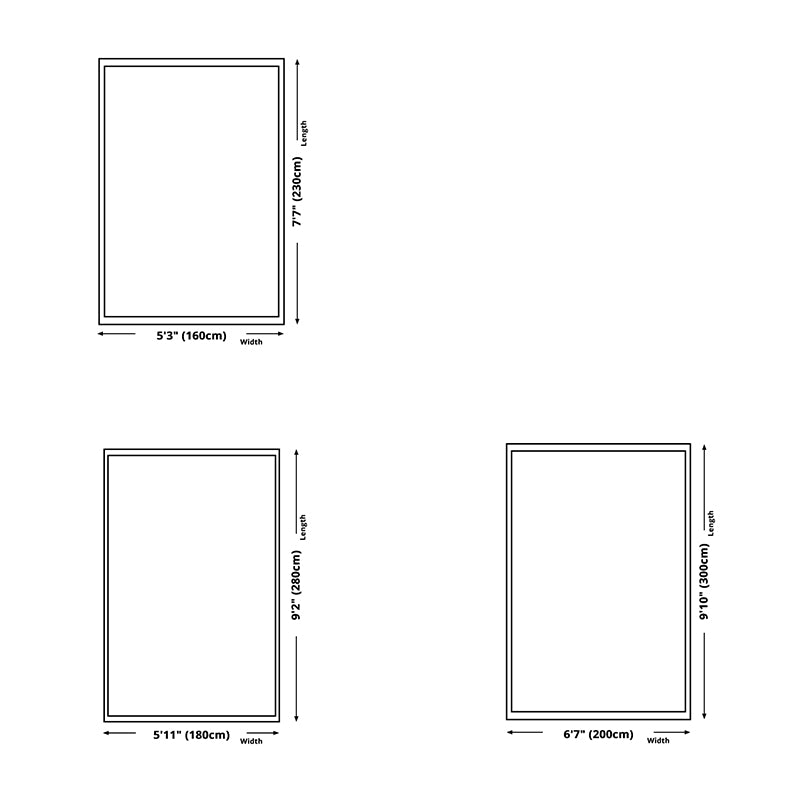 Navy Nordic Carpet Polyester Graphic Carpet Non-Slip Backing Carpet for Living Room