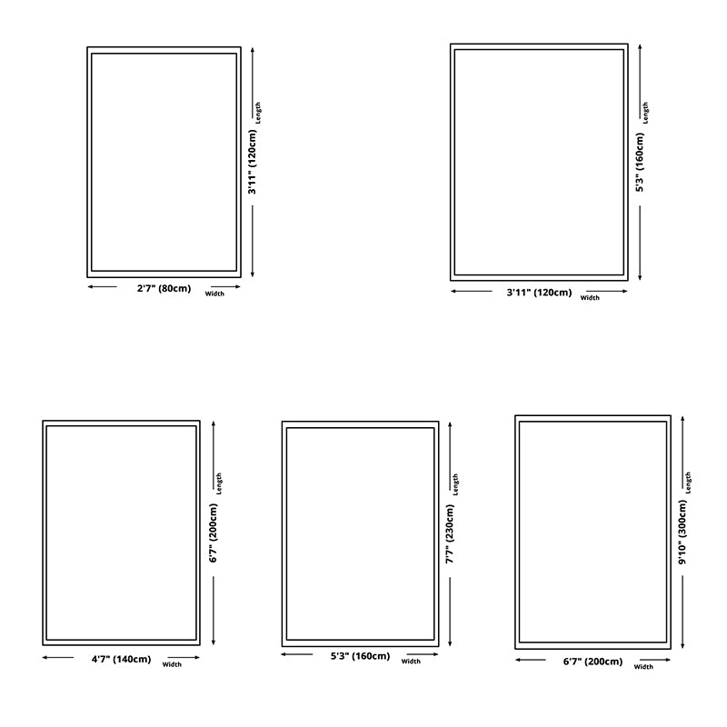 Contemporary Area Rug Modern Geometric Rug Polyester Washable Area Carpet for Living Room