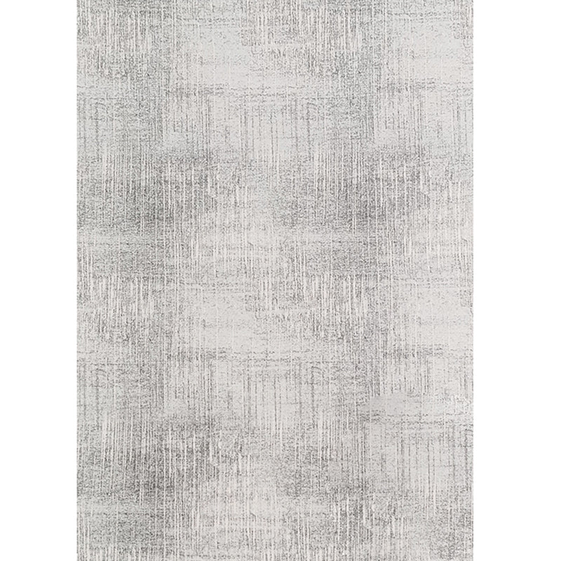 Zone de couleur unie moderne tapis en polyester gris tapis de soins faciles pour la décoration intérieure