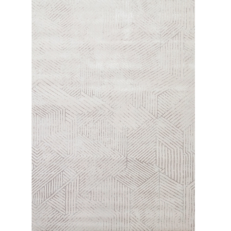 Zone de couleur unie moderne tapis en polyester gris tapis de soins faciles pour la décoration intérieure