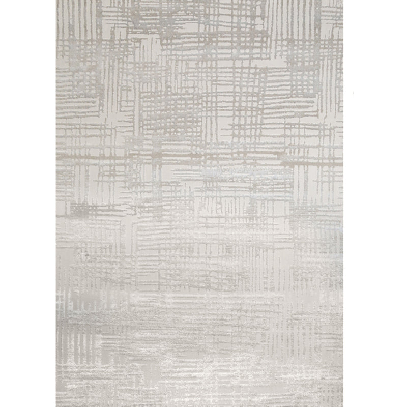 Zone de couleur unie moderne tapis en polyester gris tapis de soins faciles pour la décoration intérieure
