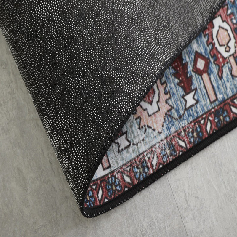 Modern Home Decor Carpet Geometric Contrast Panel Area Rug Polyester Carpet with Non-Slip Backing