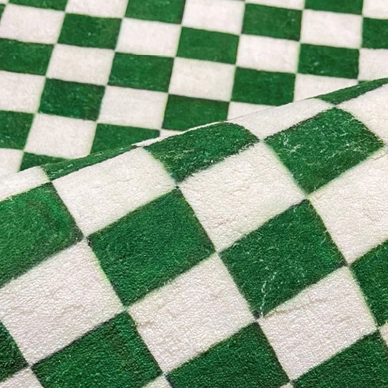 Simple Checkered Pattern Carpet Polyester Indoor Rug Pet Friendly Area Rug for Home Decoration