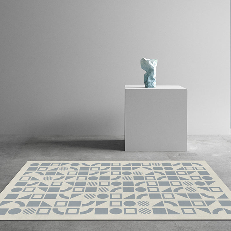 Contemporary Area Rug Geometric Pattern Rug Polyester Stain Resistant Carpet for Living Room