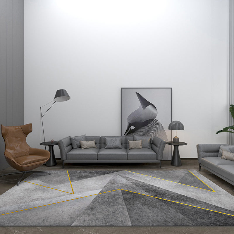 Creatief geometrisch patroon tapijt polyester polyester binnenkleurige vlek resistent gebied tapijt voor woonkamer