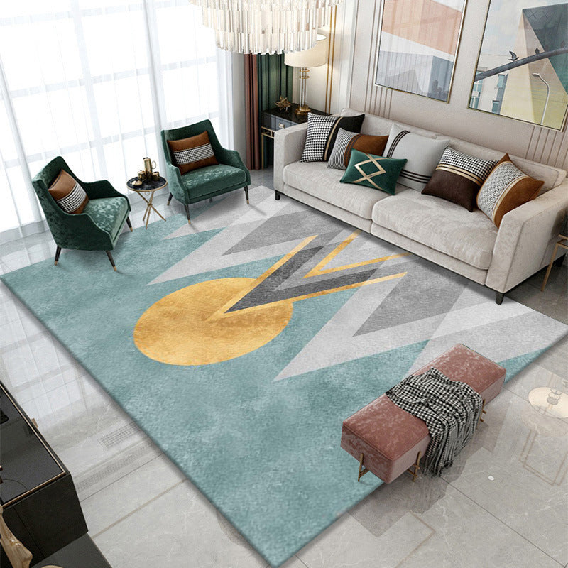 Licht grafisch modern tapijt polyester driehoek tapijt niet-slip achterste tapijt voor woonkamer