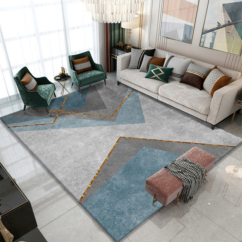 Licht grafisch modern tapijt polyester driehoek tapijt niet-slip achterste tapijt voor woonkamer