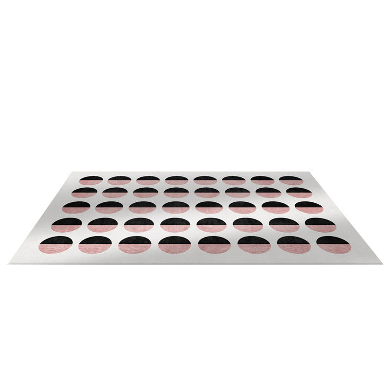 Light Green Carpet Polyester Geometric Area Carpet Non-Slip Backing Carpet for Home Decor