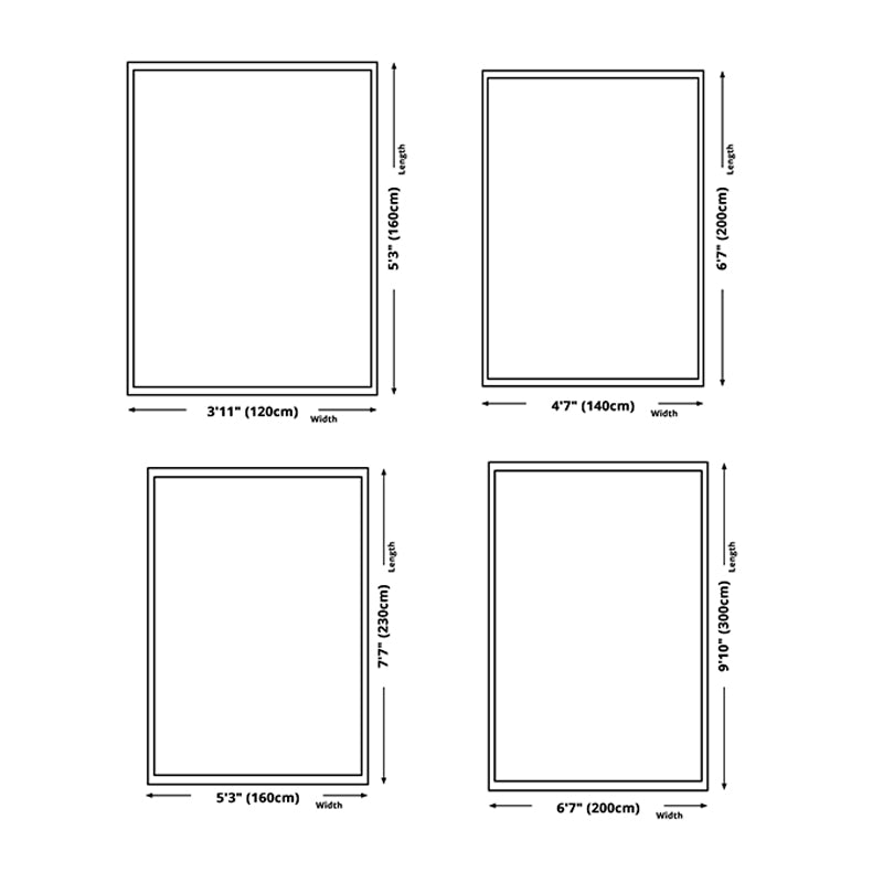 Light Green Carpet Polyester Geometric Area Carpet Non-Slip Backing Carpet for Home Decor