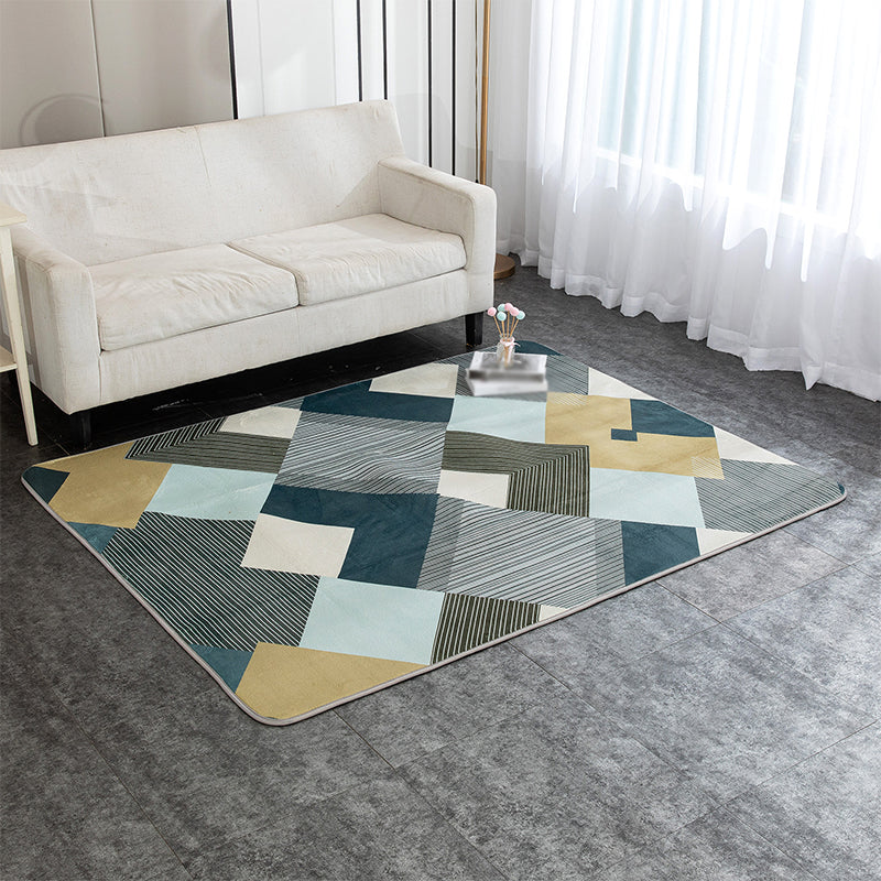 Bruin modern tapijten polyester kleur klontdapje niet-slip achterste tapijt voor woningdecoratie