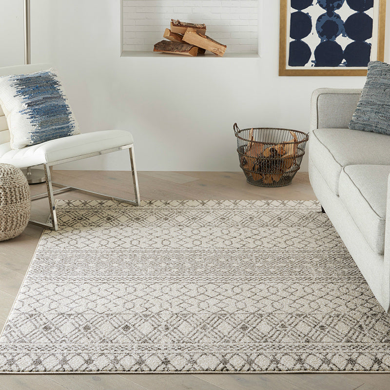 Beige Lijn Tapijten Polyester Modern Tapijt Non-Slip Backing Rug voor woonkamer