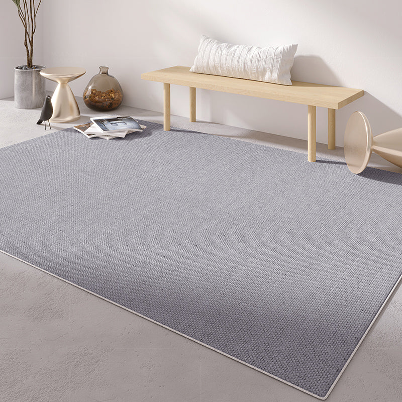 Modern Living Room Area Carpet Solid Color Polyester Area Rug Anti-Slip Easy Care Area Rug