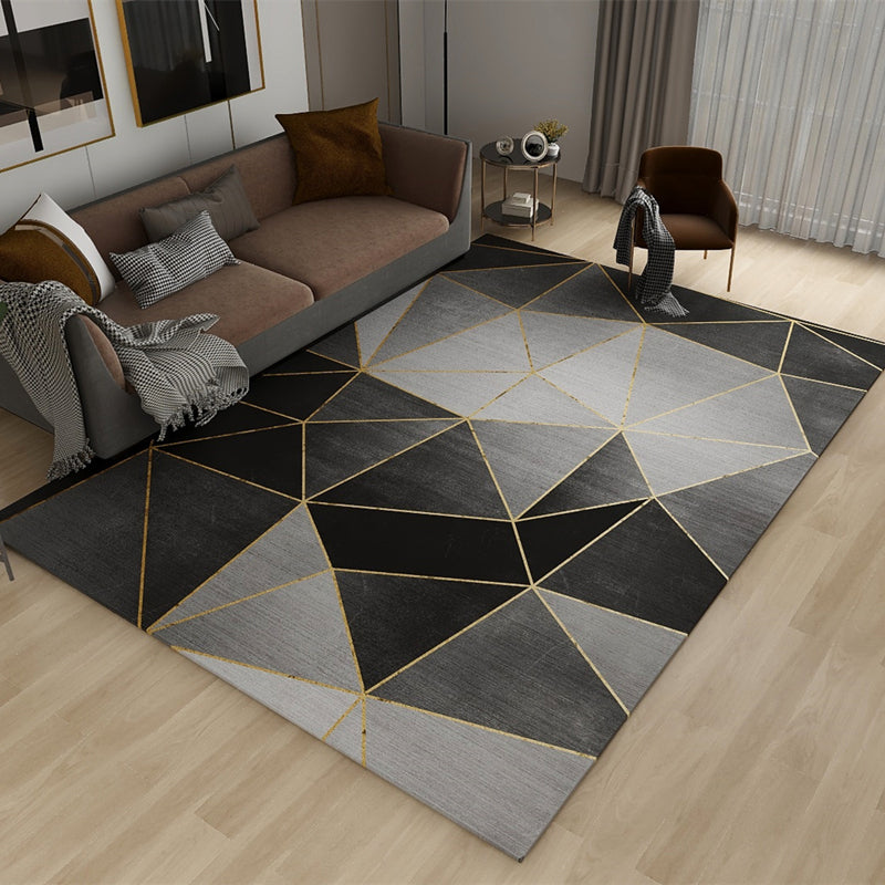 Simplicity Harlequin Printed Carpet Polyester Area Rug Stain Resistant Indoor Carpet for Living Room