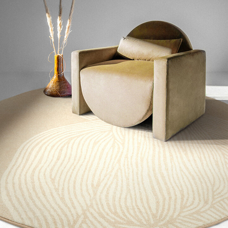 Modern Stripe Pattern Rug Grey Polyester Area Rug Non-Slip Backing Area Carpet for Home Decor