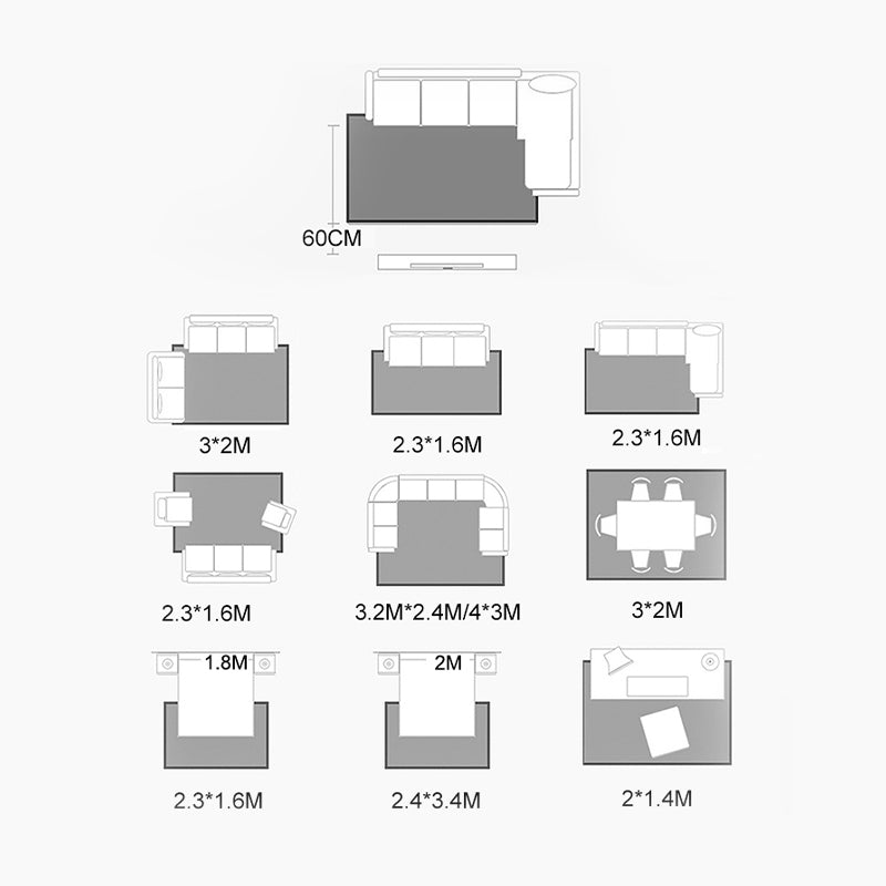 Fancy Living Room Carpet Grey Geometric Pattern Area Rug Polyester Non-Slip Backing Rug