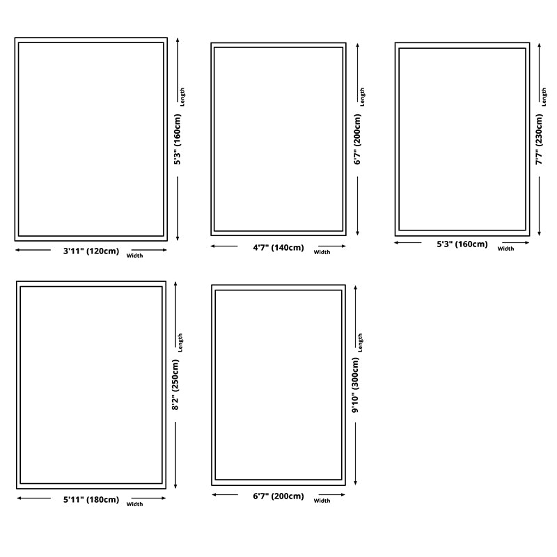 White Abstract Pattern Area Carpet Modern Polyester Area Rug Anti-Slip Rug for Home Decor