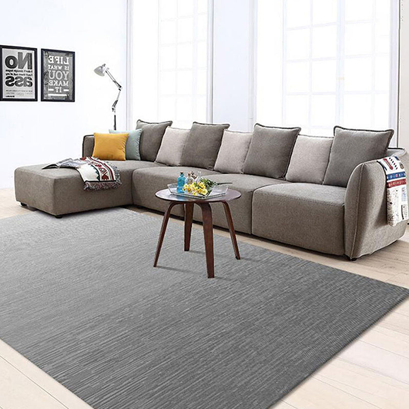 Grey Living Room Area Carpet Modern Tie-Dye Print Area Rug Polyester Stain Resistant Rug