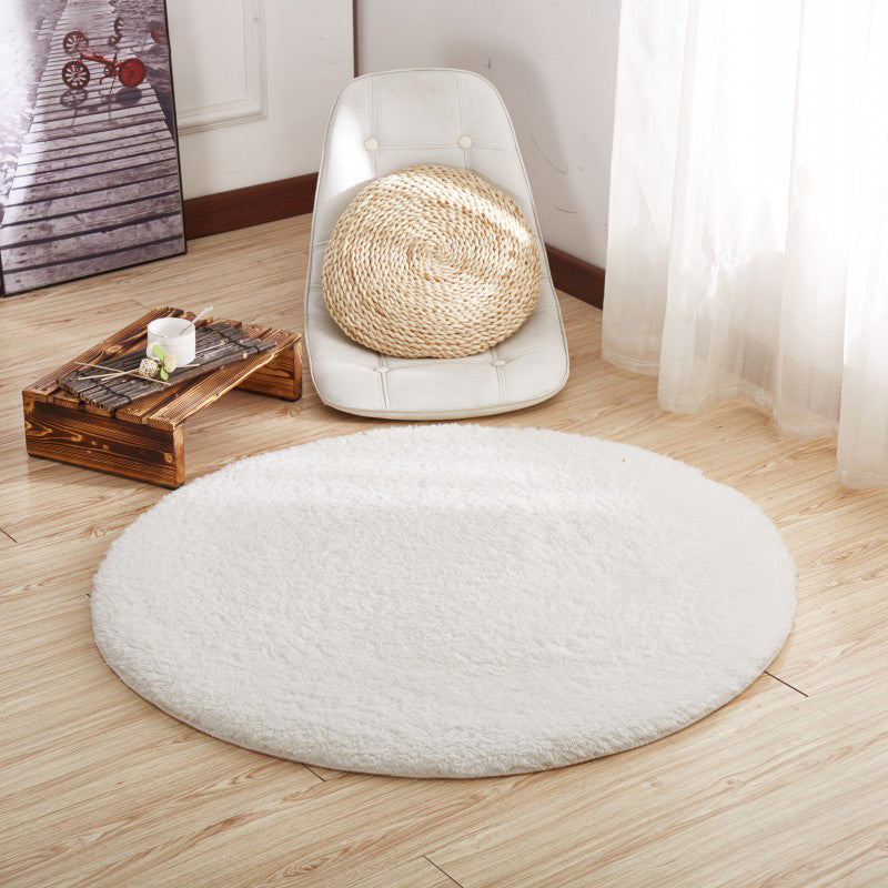 Purple Simple Rug Blending Pure Color Rug Non-Slip Backing Rug for Living Room