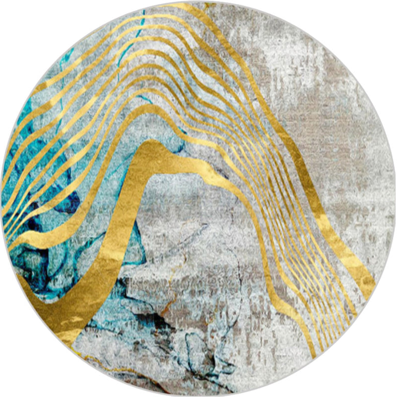 Blauw contrast kleurgebied tapijt modern polyester gebied tapijt anti-slip gemakkelijke tapijt tapijt voor woningdecoratie