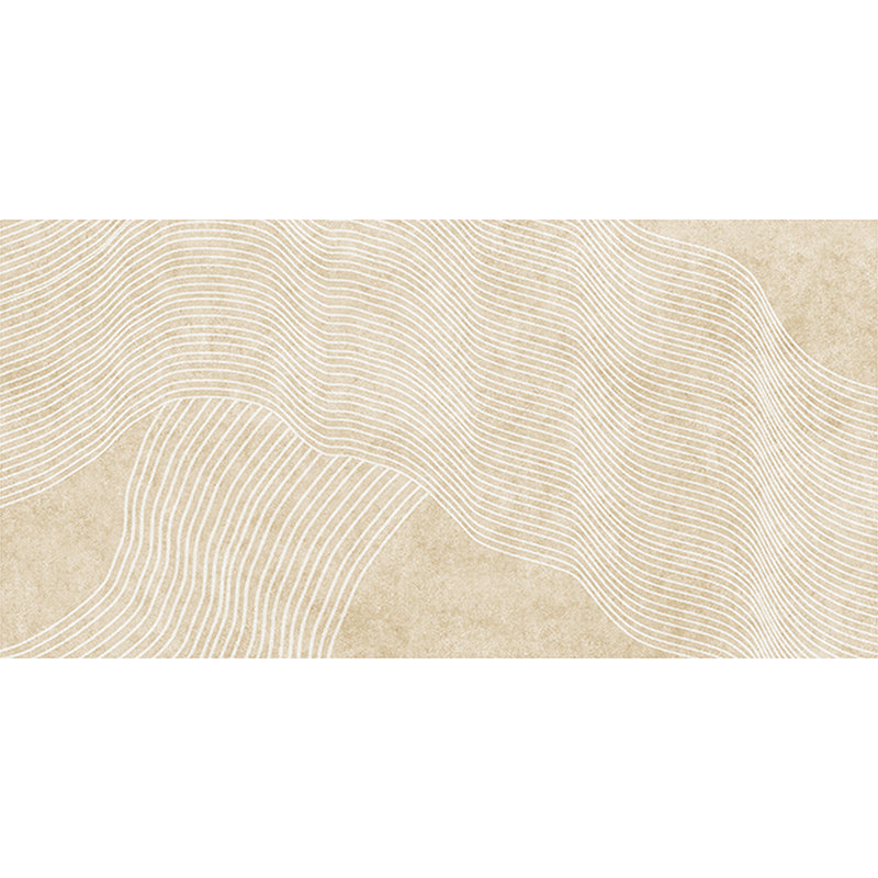 Apricot Modern Area Rug Stripe Pattern Polyester Area Carpet Anti-Slip East Care Rug for Bedroom