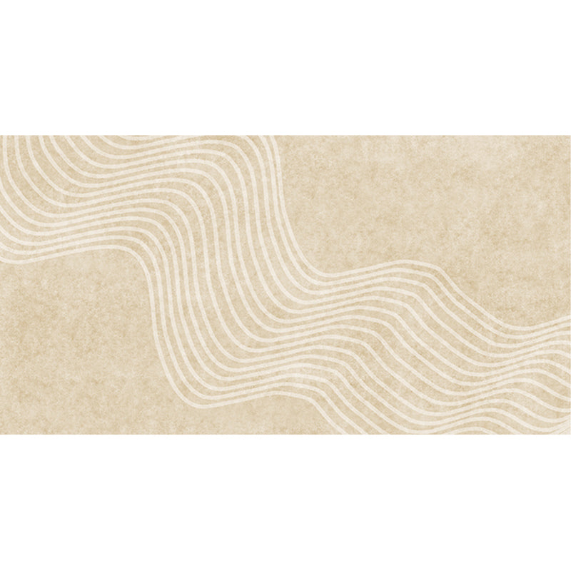 Apricot Modern Area Rug Stripe Pattern Polyester Area Carpet Anti-Slip East Care Rug for Bedroom